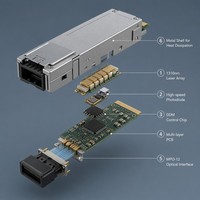 Transceptor de Datos de Alto Rendimiento para QSFP 100G PSM4 S QSFP28 500m SMF LC 12 Fibra Paralela para Centros de Datos y Redes Empresariales