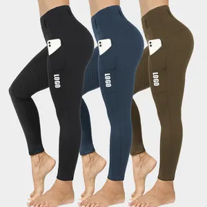 Custom Logo High Quality High Waist Non-slip Silicone Leg Medial Patch Breeches Equestrian Women Compression Riding Leggings