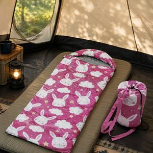 Kids Mummy <b>Bag</b>, Cute Rabbit Children <b>Sleeping</b>, <b>Sleeping</b> <b>Bag</b> With Carry Sack for Outdoor Camping Travel - Product Image 2