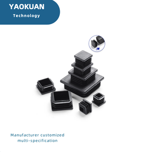 Đa-đặc điểm kỹ thuật vòng vuông màu đen và trắng ống nhựa End Bìa cắm ống cắm cho đồ nội thất ghế chân - Product Image 2