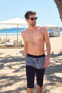 Short <span class=keywords><strong>de</strong></span> plage imprimé patchwork pour hommes, longueur genou, sport, course à pied, surf, natation, shorts <span class=keywords><strong>de</strong></span> plage pour hommes musulmans islamiques - Product Image 5