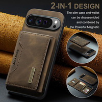 Coque arrière magnétique détachable M2 en cuir avec porte-cartes pour Google Pixel 8 9 10 7 Pro 7A Pixel