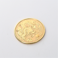 Pièce de monnaie commémorative double face à impression UV, vente en gros d'usine, logo personnalisé, alliage de zinc doré