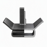 Clip en acier à ressort robuste pour montage de panneaux métalliques, forme en W avec boucle et languette pour pièces d'assemblage de remorques automobiles