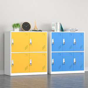 Armoire de rangement en métal tendance pour salle de sport et personnel scolaire, conception ventilée et résistante à l'humidité, sûre et sans souci grâce à la serrure de sécurité - Product Image 1