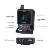 Sistem Monitor In-ear Nirkabel UHF Sistem Suara Bernyanyi Profesional Sistem Siaran Radio Mikrofon Dinamis Debra Audio