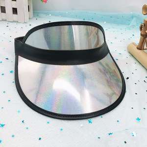 Visera de Sol de Plástico con Protección UV, Calidad Láser, Transparente, <span class=keywords><strong>Tornasol</strong></span>, Protección de PVC, para Hombres y Mujeres - Product Image 4