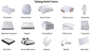Fournisseurs de linge de lit pour hôtels, vente en gros, taille personnalisée, fournitures hôtelières, draps en lin blanc pour hôtel - Product Image 4