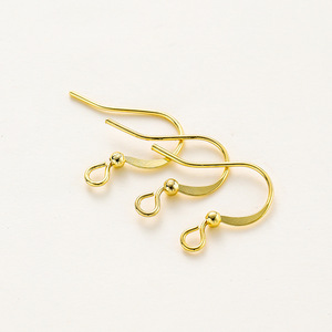 Flat Round Ear <b>Hook</b> <b>Earrings</b> 14K 18K Gold Plated Copper For <b>Earring</b> Making DIY Jewelry Findings Components - Product Image 1