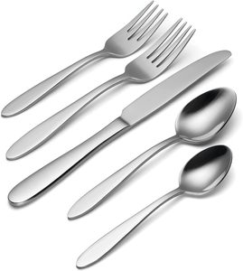 Juego de Cubiertos de Acero Inoxidable Plateado de Lujo a Precio de Fábrica, Cubertería Moderna que Incluye Cuchara, Cuchillo y Tenedor para Postre, Venta al Por Mayor - Product Image 5