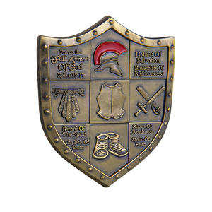 在庫あり エペソ人への手紙 聖書 亜鉛合金 記念コイン 精神の盾 装飾 高品質 レトロ工芸 キリスト教信仰の贈り物 - Product Image 3