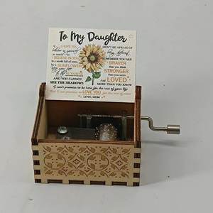 Sei il mio amore del sole manovella a mano carillon in legno carillon personalizzato la tua musica e il tuo Design - Product Image 5