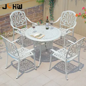 Meubles de jardin en fonte d'aluminium de haute qualité pour patio extérieur, ensembles de table et de chaises