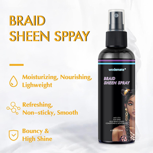 Factory Wholesale Organic Herbal Nourish Hair <strong>Braid</strong> Sheen <strong>Spray</strong> with Strong Hold &amp; Smoothing 120ml - Product Image 3