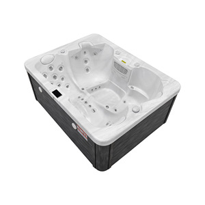 Bain à remous rectangulaire extérieur en acrylique durable pour la vente en gros, 13 unités par 40HQ, grande capacité, baignoires de massage pour 4 personnes, salle de bain - Product Image 1