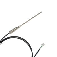 Sonde de température industrielle à réponse rapide, thermocouple de type K, avec tube de connexion, sonde fine OEM, câble isolé noir