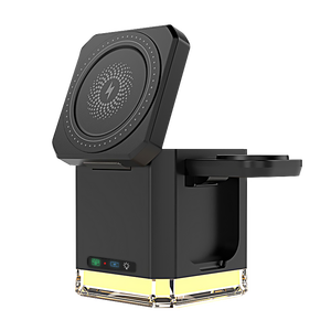 Estación de Carga Inalámbrica Plegable 4 en 1 con Luz Nocturna LED, Base de Carga Rápida de 15W para <span class=keywords><strong>iPhone</strong></span>, AirPods y <span class=keywords><strong>Apple</strong></span> <span class=keywords><strong>Watch</strong></span> - Product Image 3