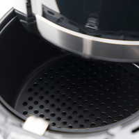 Écran tactile numérique OEM 4.5L 1450W friteuse à air noir sans huile avec contrôle de la température multifonction et minuterie saine