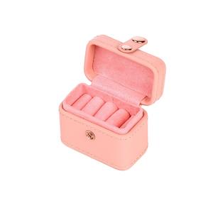 Wholesale Hot Sale Customized logo Mini Travel PU Ring <b>Earring</b> Jewelry <b>Box</b> Dustproof Easy to Store Storage Packaging Jewelry <b>Box</b> - Product Image 2