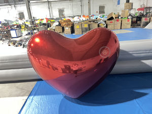 <span class=keywords><strong>ลูก</strong></span>โป่งฟอยล์รูปหัวใจขนาดใหญ่ ทำจากพีวีซีโครเมียมแบบเป่าลม สีแดง สำหรับตกแต่งงานแต่งงาน งานปาร์ตี้ วันวาเลนไทน์ - Product Image 4