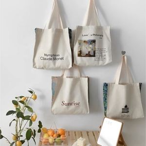 Custom Print Lightweight Blank Cloth <b>Bags</b> Reusable Canvas <b>Tote</b> <b>Bags</b> for Grocery Shopping Weekender <b>Bag</b> - Product Image 5