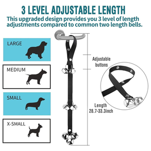 Qualité supérieure formation pot grand chien cloches réglable porte cloche chien sonnettes pour la formation de pot - Product Image 3