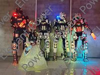 Nouveau style Costume Robot Led Costume Adulte Parti Robot Led Costumes Salle De Bal LED Échasse Robot avec autocollant led