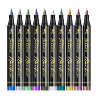 ART WALKER Marqueurs de tatouage temporaire pour le corps, 24 couleurs, pointe pinceau flexible, stylo effaçable et imperméable, kit de peinture sur visage, verre, métal