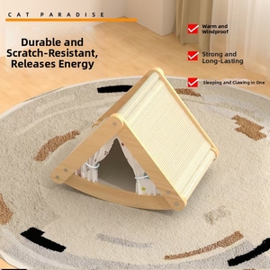 Warmes Katzenhaus, Sisal-Katzenzelt, Kratz-Katzenbett, halbgeschlossene, gemütliche Winter-Katzenhöhle für Hauskatzen, Haustierbedarf - Product Image 3