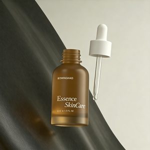 Bon prix emballage de sérum de soins de la peau cosmétique en verre 30 ml 50 ml 1 oz flacon compte-gouttes à bouton-poussoir flacon de sérum avec compte-gouttes - Product Image 3