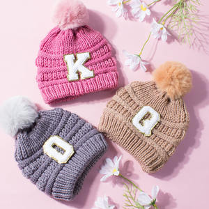 หมวกถักขนสัตว์แฟชั่นสไตล์ยุโรปและอเมริกา, ใหม่หมวกถักสำหรับเด็กมีตัวอักษรตัวเลือกสำหรับฉากกลางแจ้ง - Product Image 5