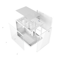Boîtier PC Ruix Carnival S1, couleur blanche, nouvelle arrivée, boîtier de châssis à vue ouverte, économique, pour carte mère, ordinateur de jeu de bureau