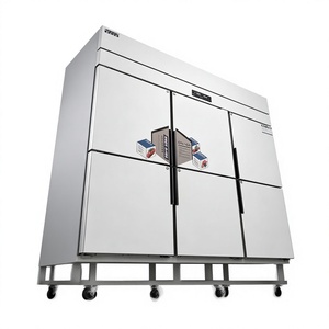 Congelador Vertical Comercial de Acero Inoxidable de Seis Puertas para Cocina de Restaurante, Modelo FR-A-6D-FZ, Material de Acero Inoxidable de Alta Calidad - Product Image 4