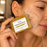 Sabun Lulur Kunyit 100g Menghaluskan Menutrisi Mencerahkan Mengeksfoliasi Wajah Tubuh Vitamin C Retinol Alami Vegan OEM