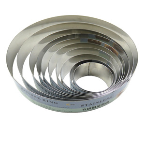 Molde Redondo para Pastel de Acero Inoxidable Homesun de 3 4 5 6 7 8 9 10 11 12 14 Pulgadas, Anillo para Decoración de Pasteles de <span class=keywords><strong>Mousse</strong></span> Tiramisú, Altura de 5 cm - Product Image 4
