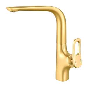 A-grade Brass Hollow Handle Single Hole Rotating Water Outlet Kitchen Faucet Hot and Cold Water Tap - Product Image 4