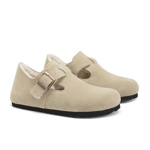 Pantoufles à enfiler pour femmes en daim de vache, chaudes pour l'<span class=keywords><strong>hiver</strong></span>, utilisation intérieure/extérieure, pour le dropshipping - Product Image 1