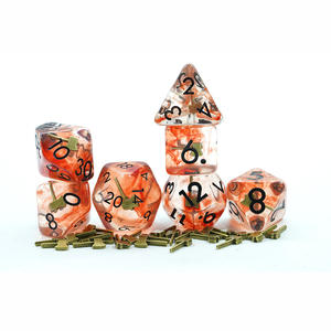 ชุดเรซินแบบนิ่มรูปขวาน DND 7ชิ้นชุดลูกเต๋าหลายด้านสำหรับเกมกระดาน - Product Image 1
