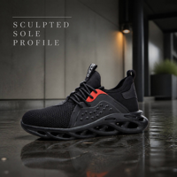 Chaussures de sécurité industrielles à embout d'acier, anti-perforation, avec semelle intermédiaire et semelle extérieure en EVA collée, durables, pour l'été/le printemps