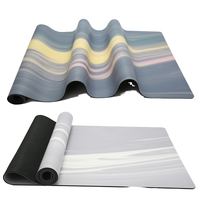 Tapis de yoga en caoutchouc naturel et PU écologique de 5 mm d'épaisseur pour Pilates et fitness, antidérapant, imperméable, forme ovale, sangle de transport, pour femmes