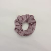 Grand chouchou très élastique fait main, couleur unie, en satin imitation cuir, très populaire, pour chignon féerique