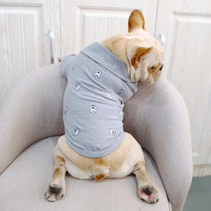 Camisa de manga corta cómoda de algodón gris con estampado bonito para perros pequeños y medianos, para primavera, verano, Halloween, alta calidad - Product Image 6