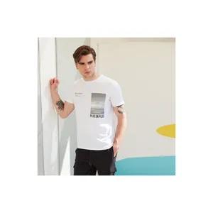 Made in Italy man clothing best sellers white breathable plain T-shirts with short sleeves