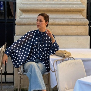 <span class=keywords><strong>Chemise</strong></span> à <span class=keywords><strong>pois</strong></span> de style rétro français, style féminin, haut de gamme, manches bouffantes, nœud, tissu de coton, haut élégant - Product Image 5