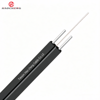 Cable de Fibra Óptica GJYXCH para Exteriores, Autoportante, Tipo 8, de 1 a 4 Hilos, G.657A2, Revestimiento de PE/PVC/LSZH, Totalmente Impermeable, Resistencia a la Tensión de 600N