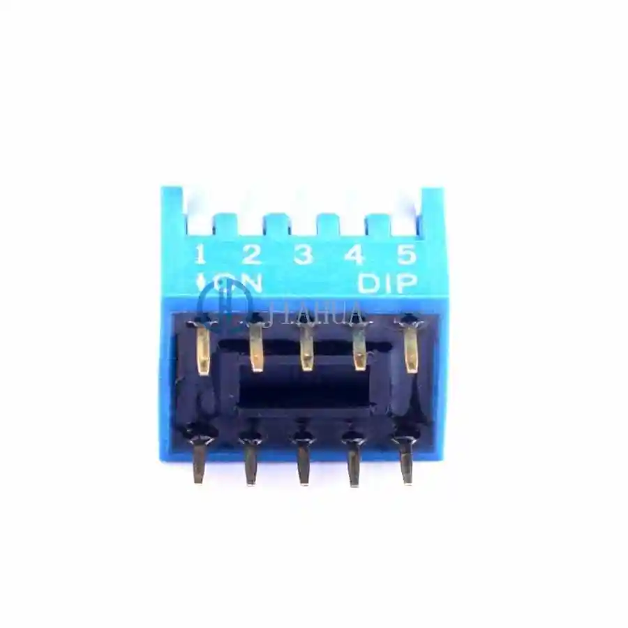 Mavi 5PIN-2.54mm dikey in-line klavye yan arama dip switch.96127dp-05bp delik güç anahtarı ODM