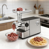 Hachoir à viande électrique robuste à commande tactile, engrenages en aluminium moulé sous pression de qualité alimentaire, protection contre la surchauffe, pour saucisses et usage domestique