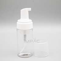Flacon de nettoyant moussant pour le visage transparent et clair de 100 ml avec distributeur de mousse, emballage de 50 ml