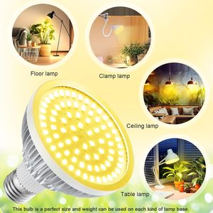 หลอดไฟ LED 20W COB สำหรับปลูกพืชแสงสีขาวอบอุ่น E26/E27ตัวอลูมิเนียม IP55 3000K 4000K - Product Image 2