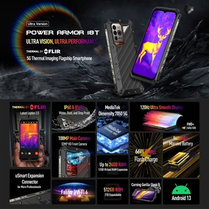Global <span class=keywords><strong>Ulefone</strong></span> <span class=keywords><strong>Power</strong></span> <span class=keywords><strong>Armor</strong></span> <span class=keywords><strong>18T</strong></span> Teléfono ultra resistente 9600mAh 12GB + 512GB 6,58 pulgadas <span class=keywords><strong>5G</strong></span> Teléfonos inteligentes Android - Product Image 2